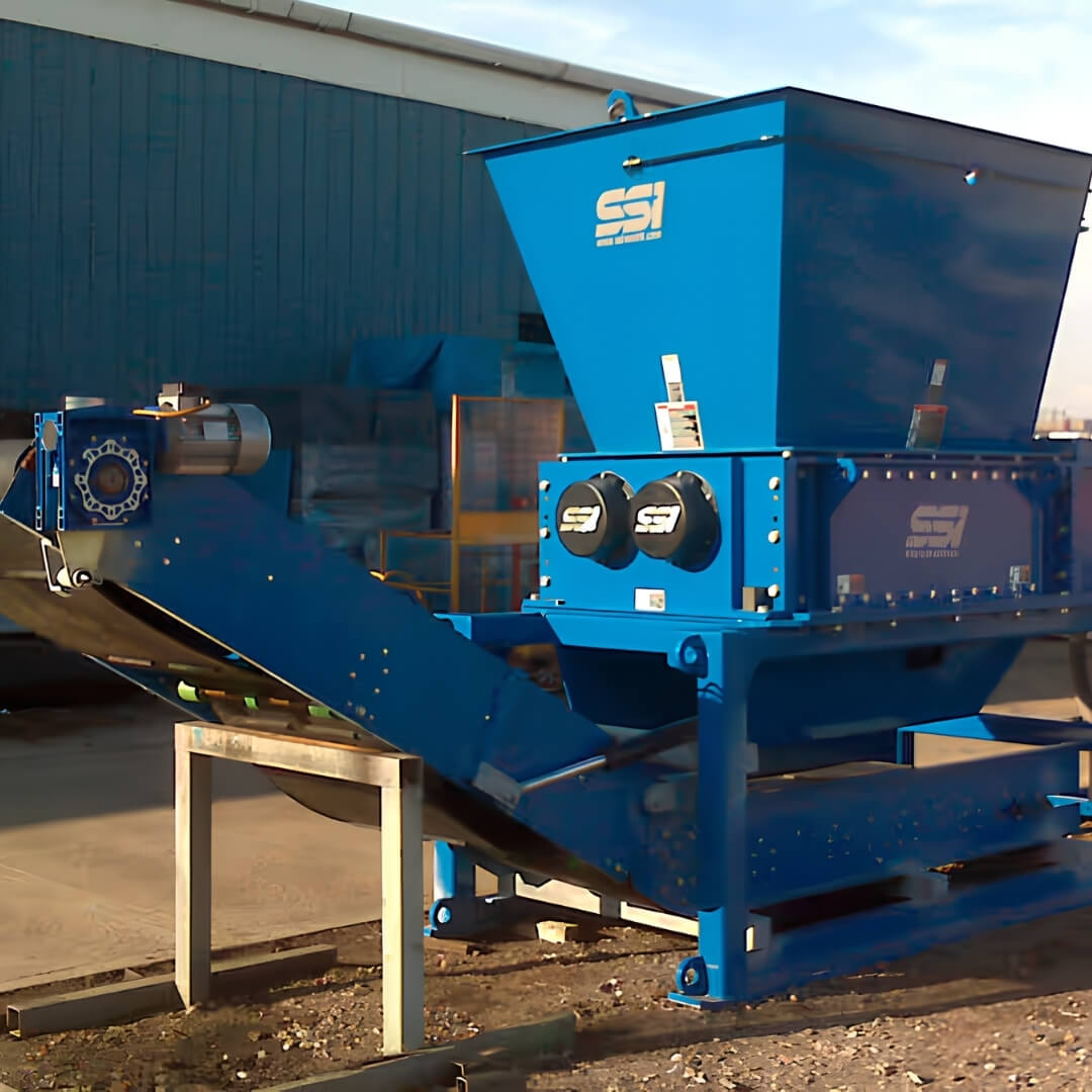 SSI Dual-Shear industrial shredder for e-scrap