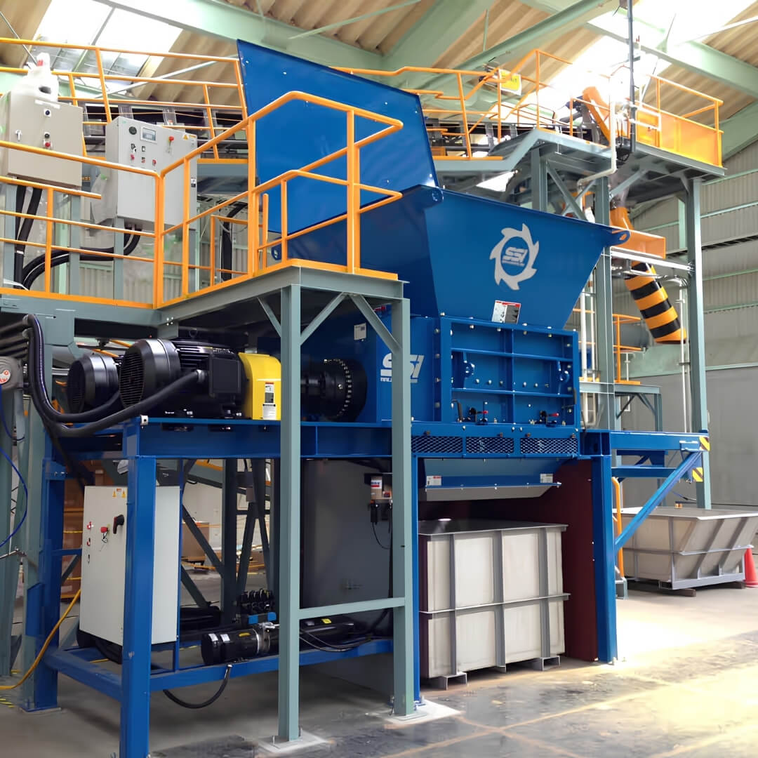 E-Scrap Processing System Shredder Screening Separation